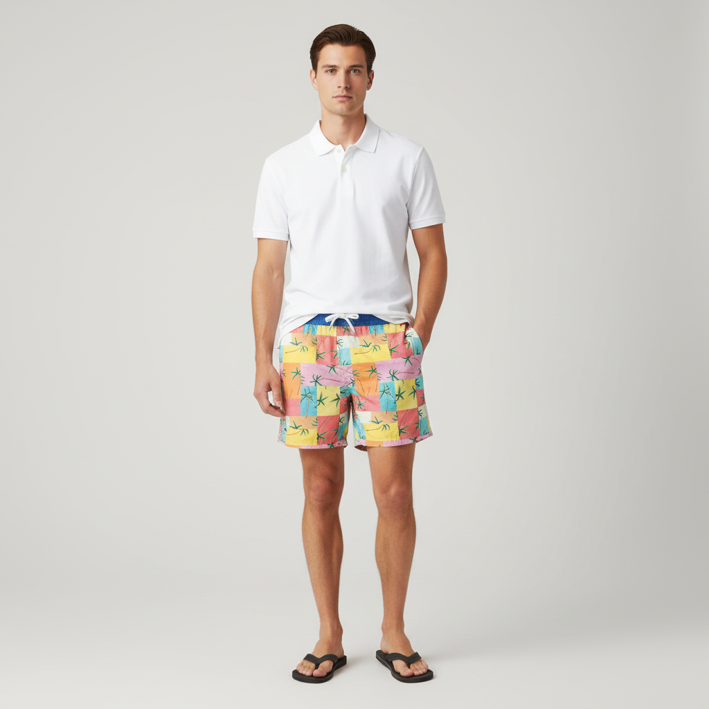 Short de bain homme NO AGE à motif NO AGE