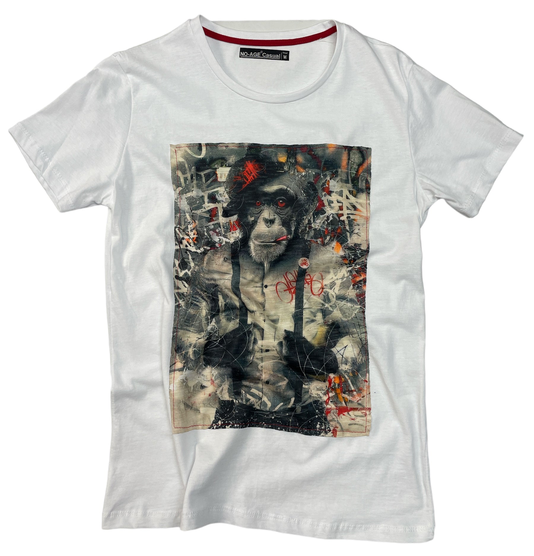 Men's regular crew neck T-shirt in a stylish design by NO AGE, featuring a comfortable fit and soft fabric.