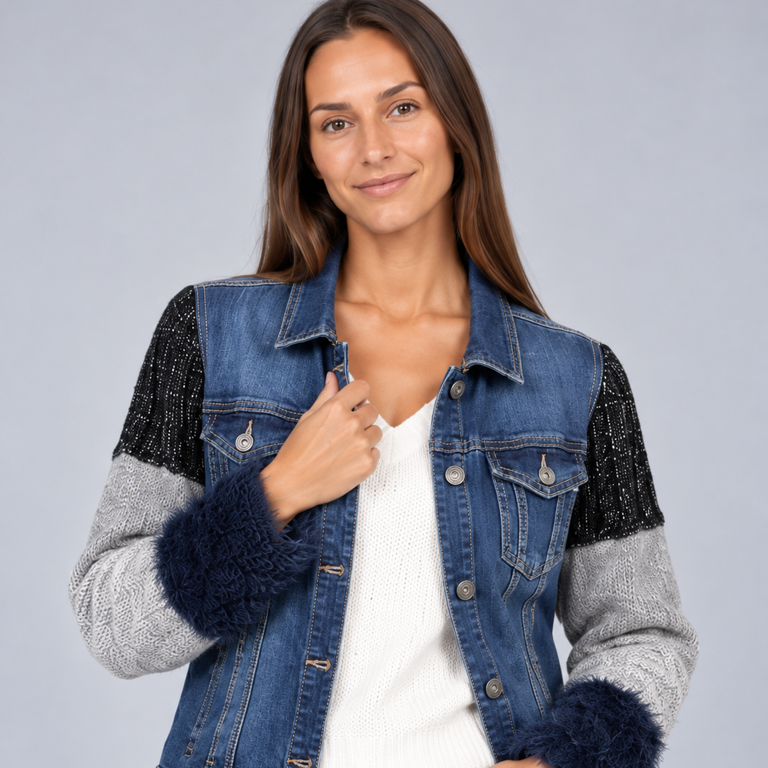 Women's Khaki Denim Jacket NO AGE