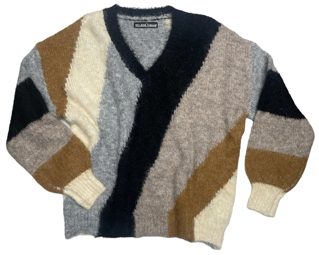 Pull femme fantaisie rayé NO AGE