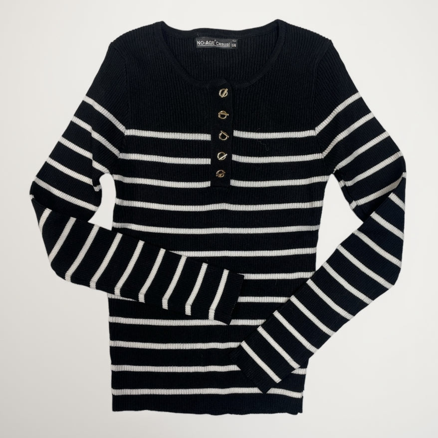 Pull femme à rayure moulant NO AGE