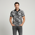 Polo en coton imprimé HIBISCUS