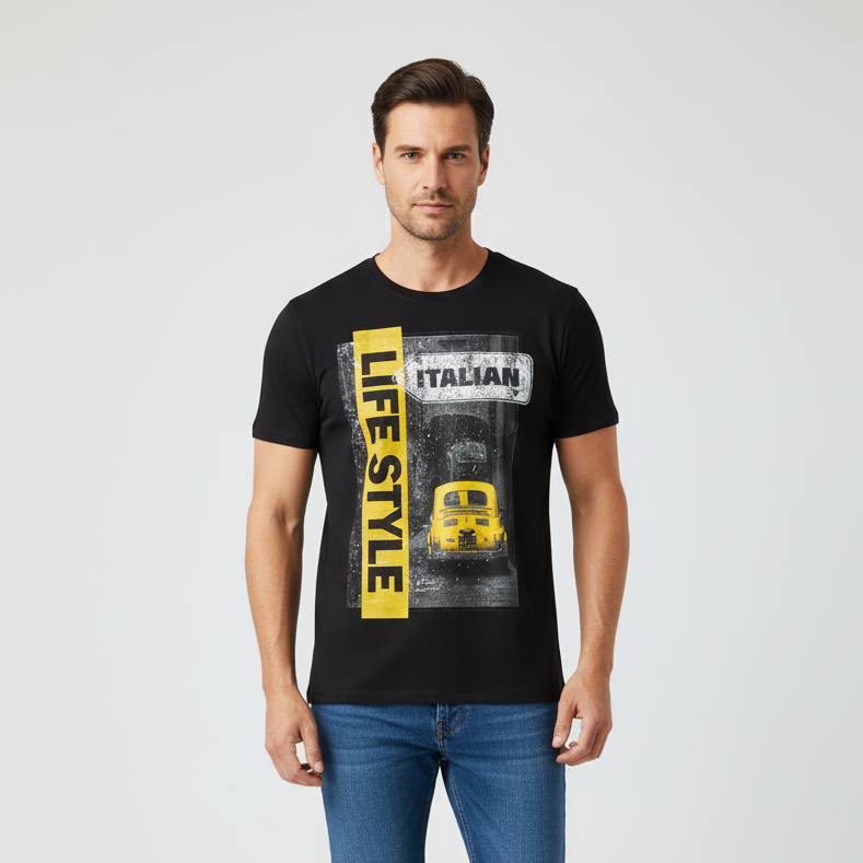 T-shirt regular col rond LIFE