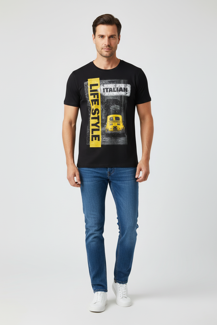 T-shirt regular col rond LIFE