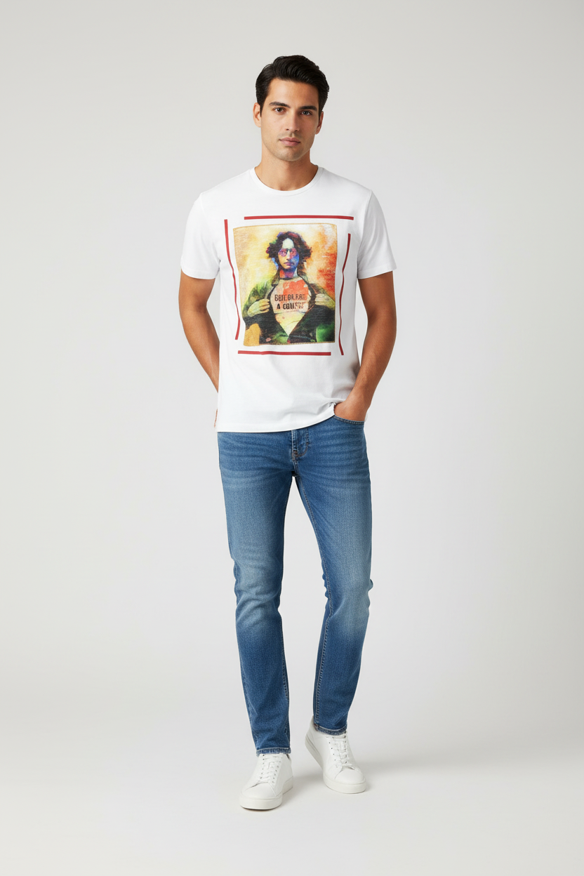 T-shirt regular col rond PEACE