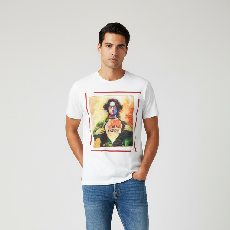 T-shirt regular col rond PEACE