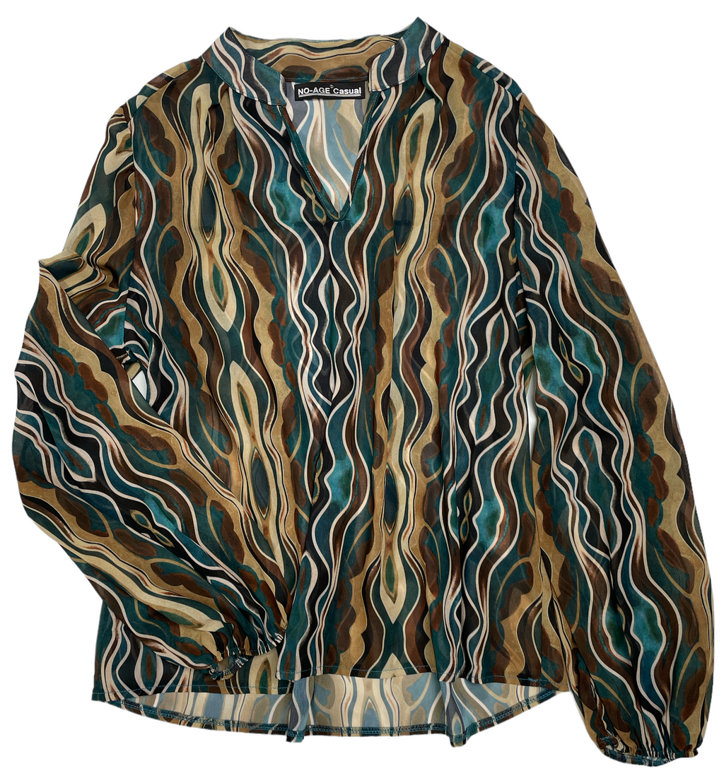 Blouse femme fantaisie imprimé NO AGE