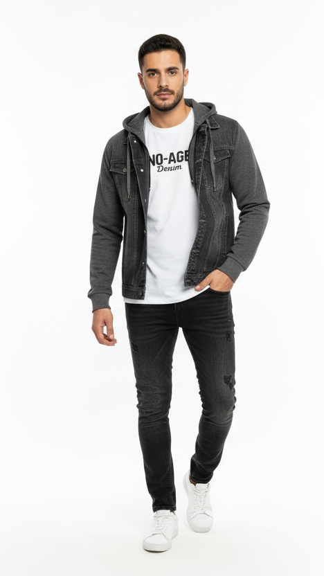 Blouson homme en jeans effet double - NO AGE Store