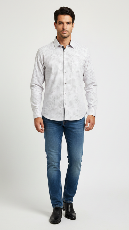 Chemise homme regular imprimé NO AGE