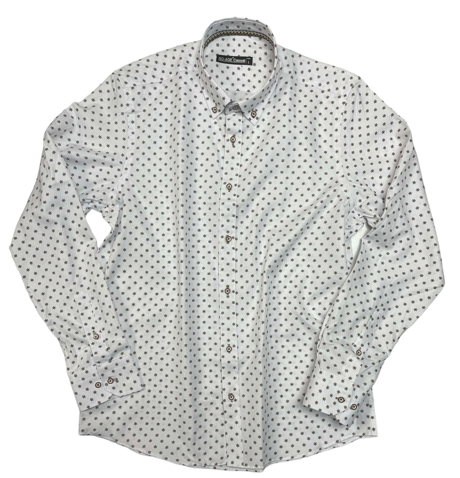 Chemise homme regular imprimé coton NO AGE