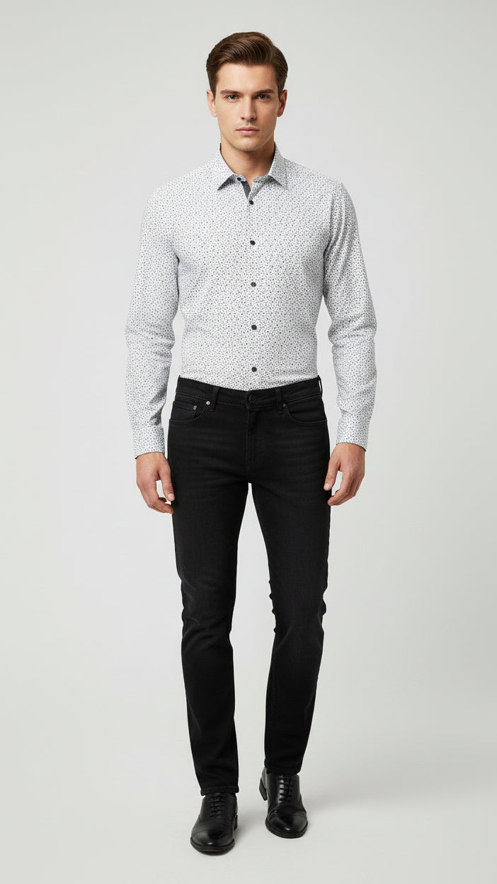 Chemise homme Slim imprimé NO AGE
