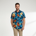 Chemisette regular imprimé Floral Marine
