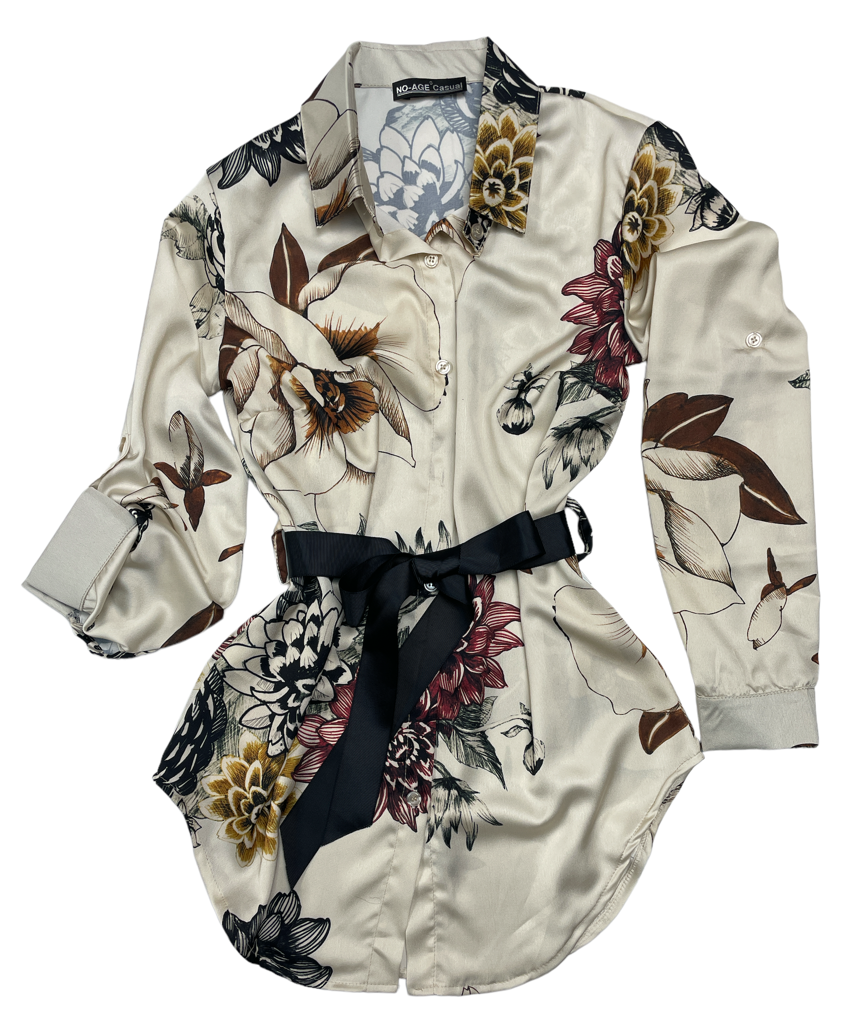 Chemisier femme satin imprimé NO AGE