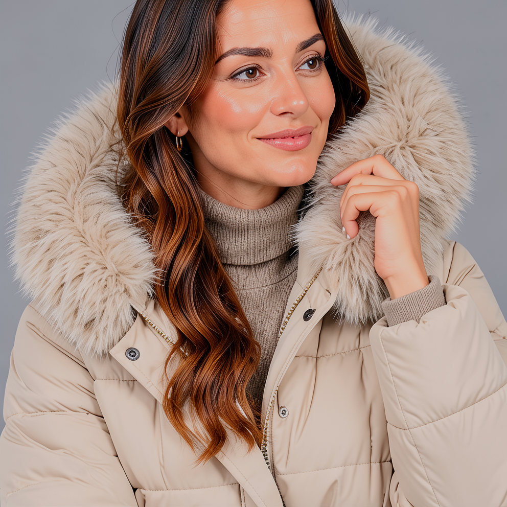 Chaqueta con capucha para mujer 