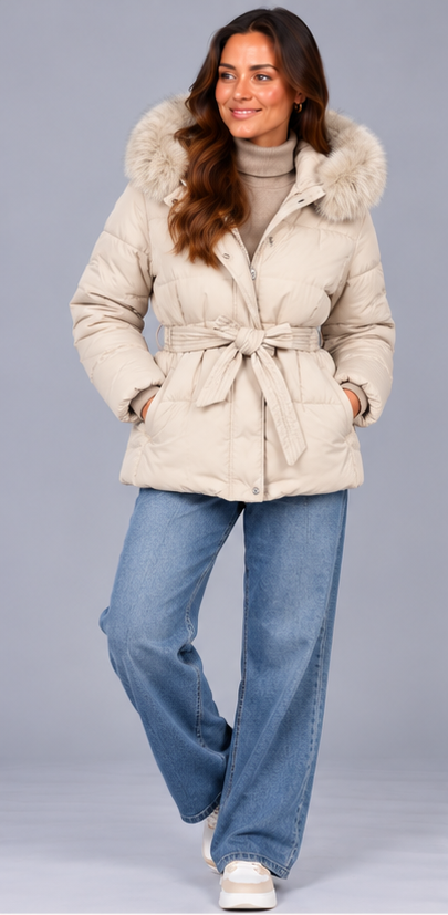 Chaqueta con capucha para mujer 