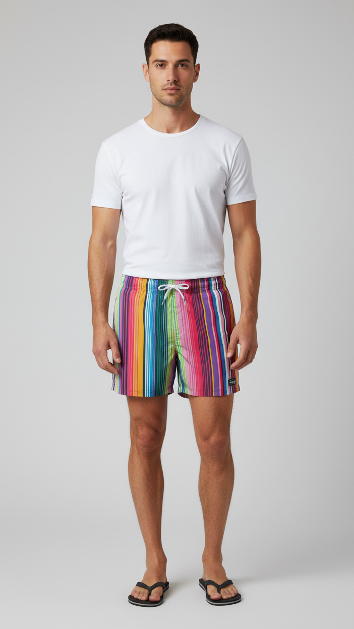 Short de bain homme NO AGE à rayure NO AGE