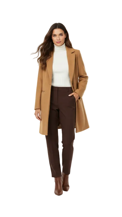 Manteau femme lainage camel NO AGE