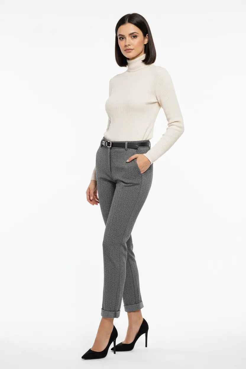 Pantalon ville épais chevrons