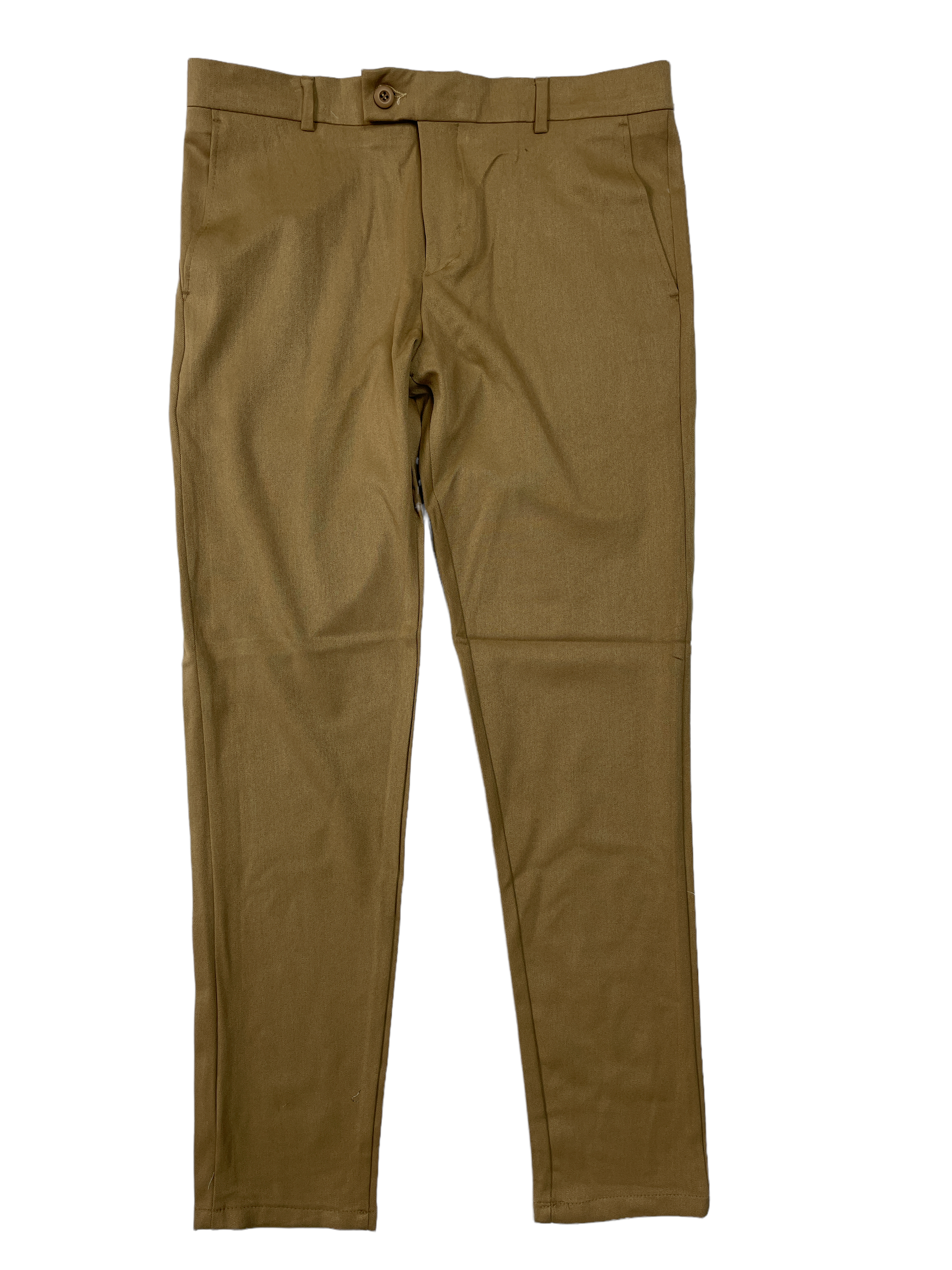PANTALON Homme slim fit uni - Camel - NO AGE NO AGE