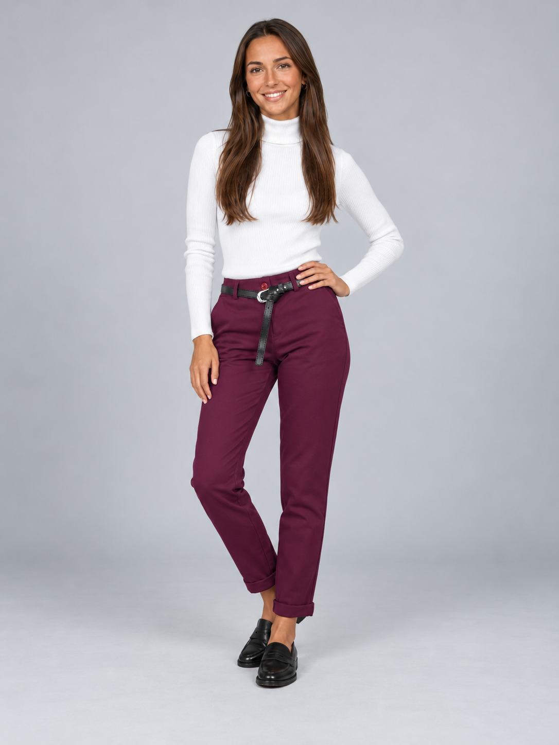 Thick herringbone dress trousers 