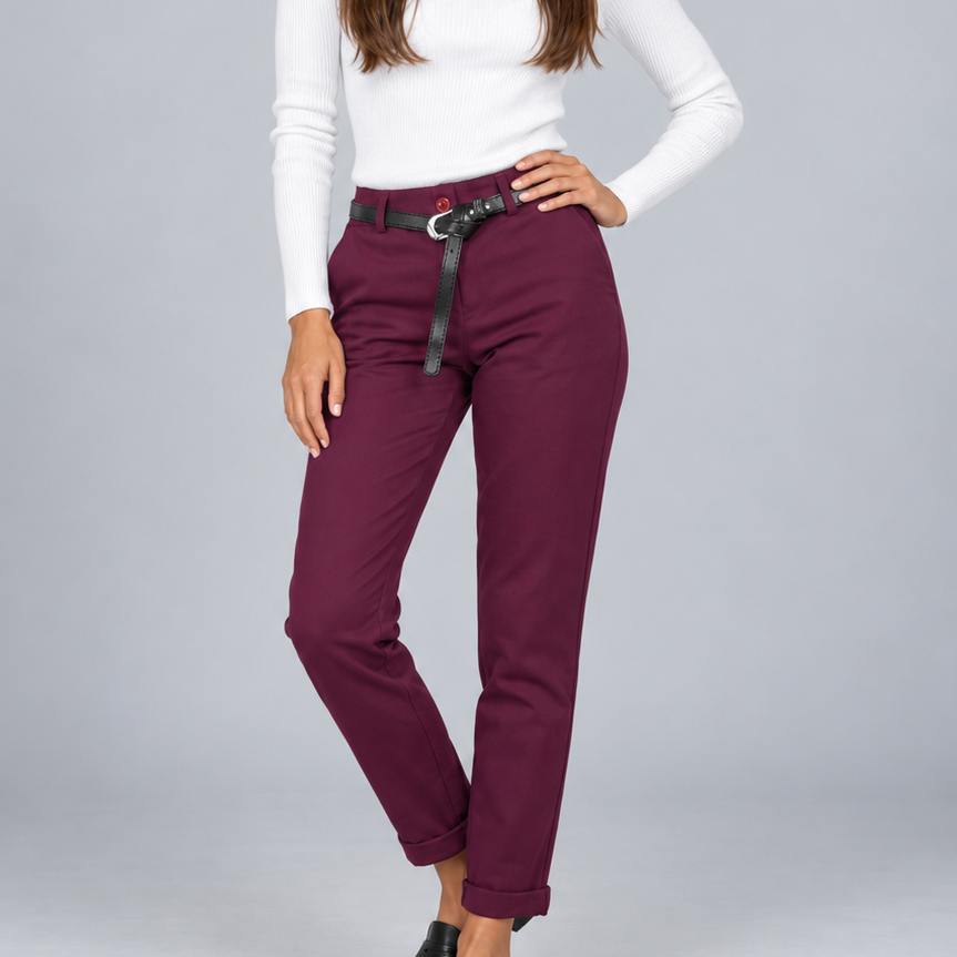 Thick herringbone dress trousers 