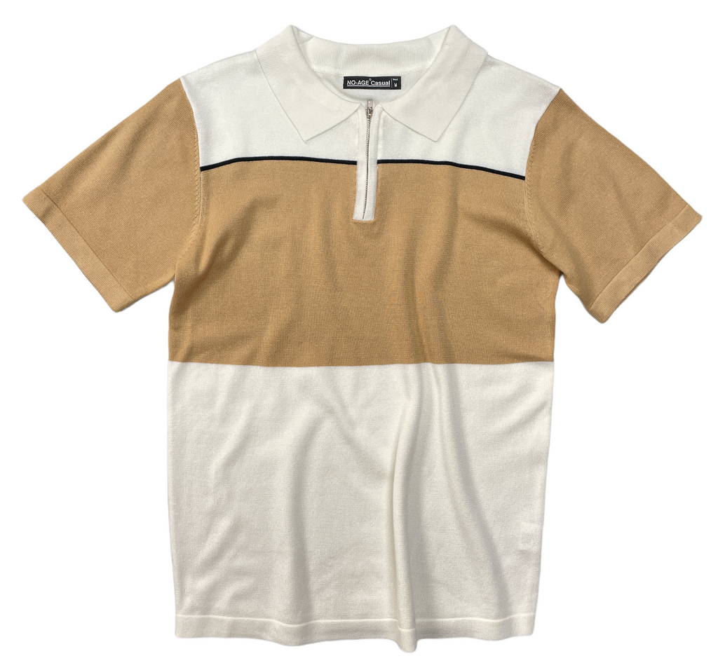 Polo homme en maille 2 tons