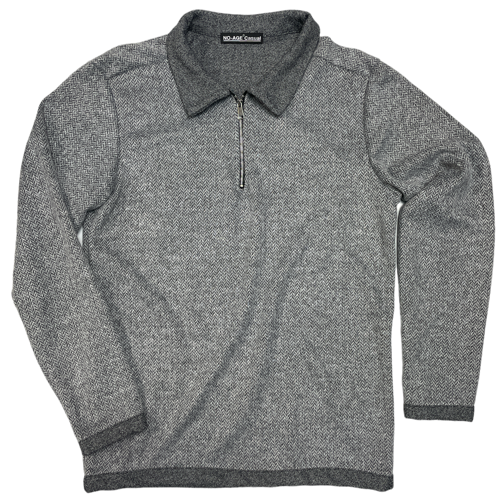 polo homme gris à chevrons 1