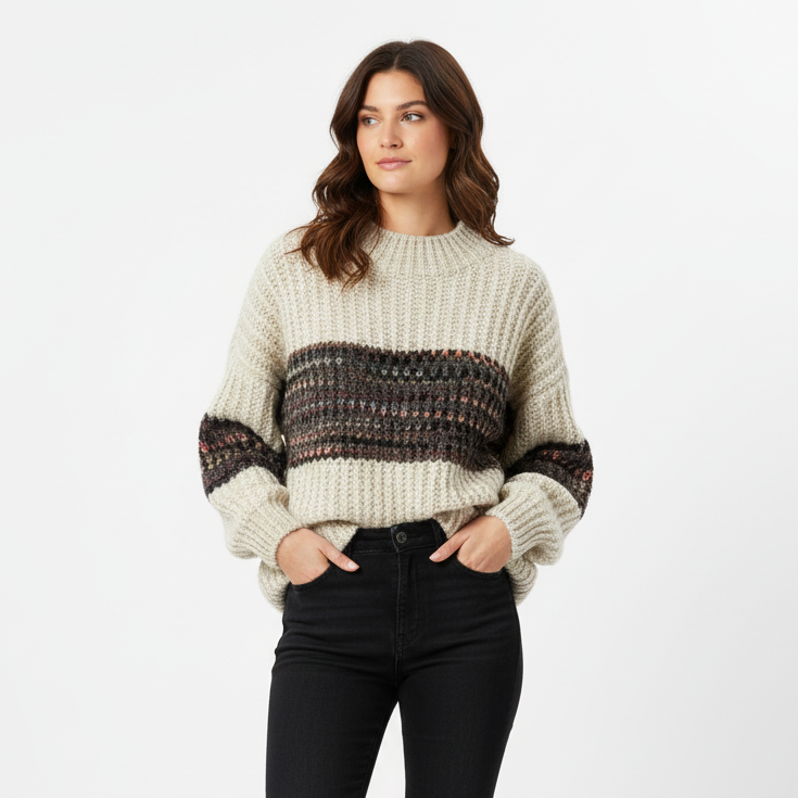 Pull femme grosse maille NO AGE