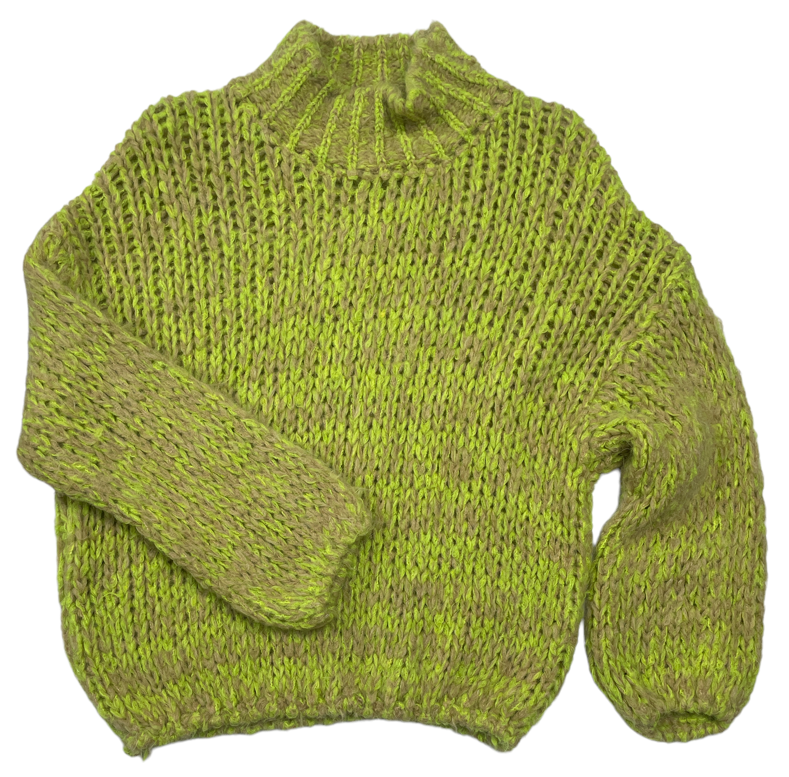 pull femme chiné anis