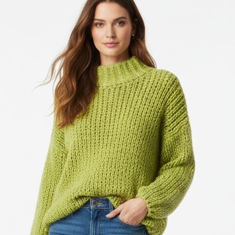 Pull femme uni chiné - NO AGE Store