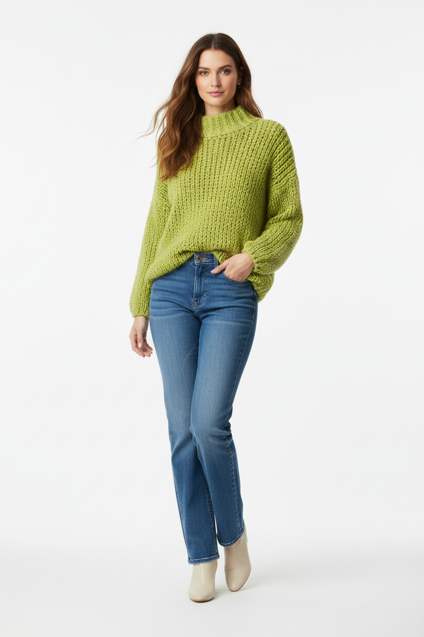 Pull femme uni chiné NO AGE