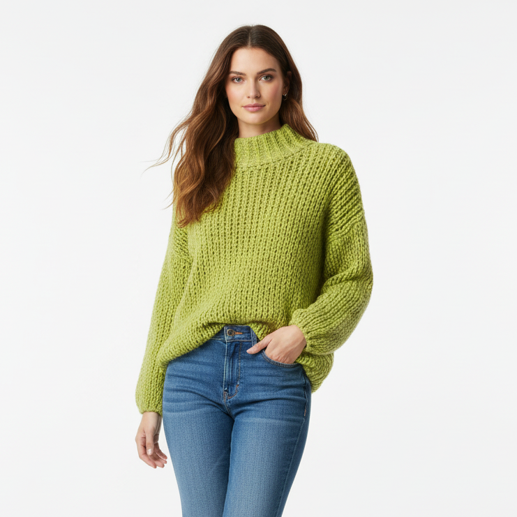 Pull femme uni chiné NO AGE