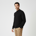 Pull homme uni col cheminé - NOIR - NO AGE NO AGE