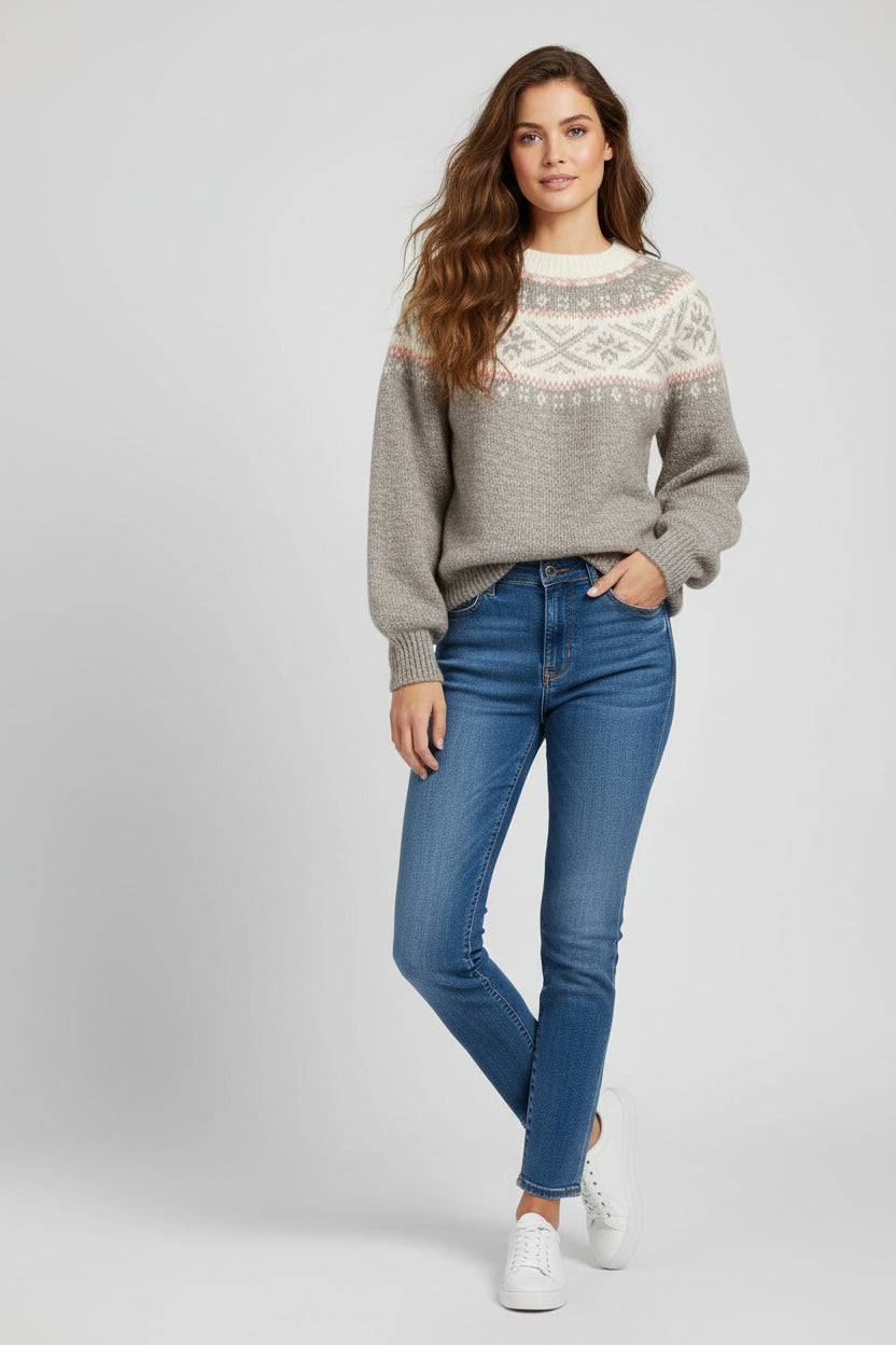 Pull fantaisie col rond NO AGE
