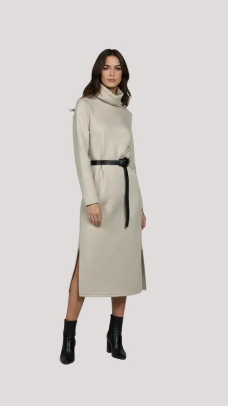 Robe longue femme lainage uni NO AGE - NO AGE Store 