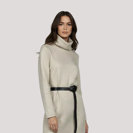 Robe longue femme lainage uni NO AGE - NO AGE Store 