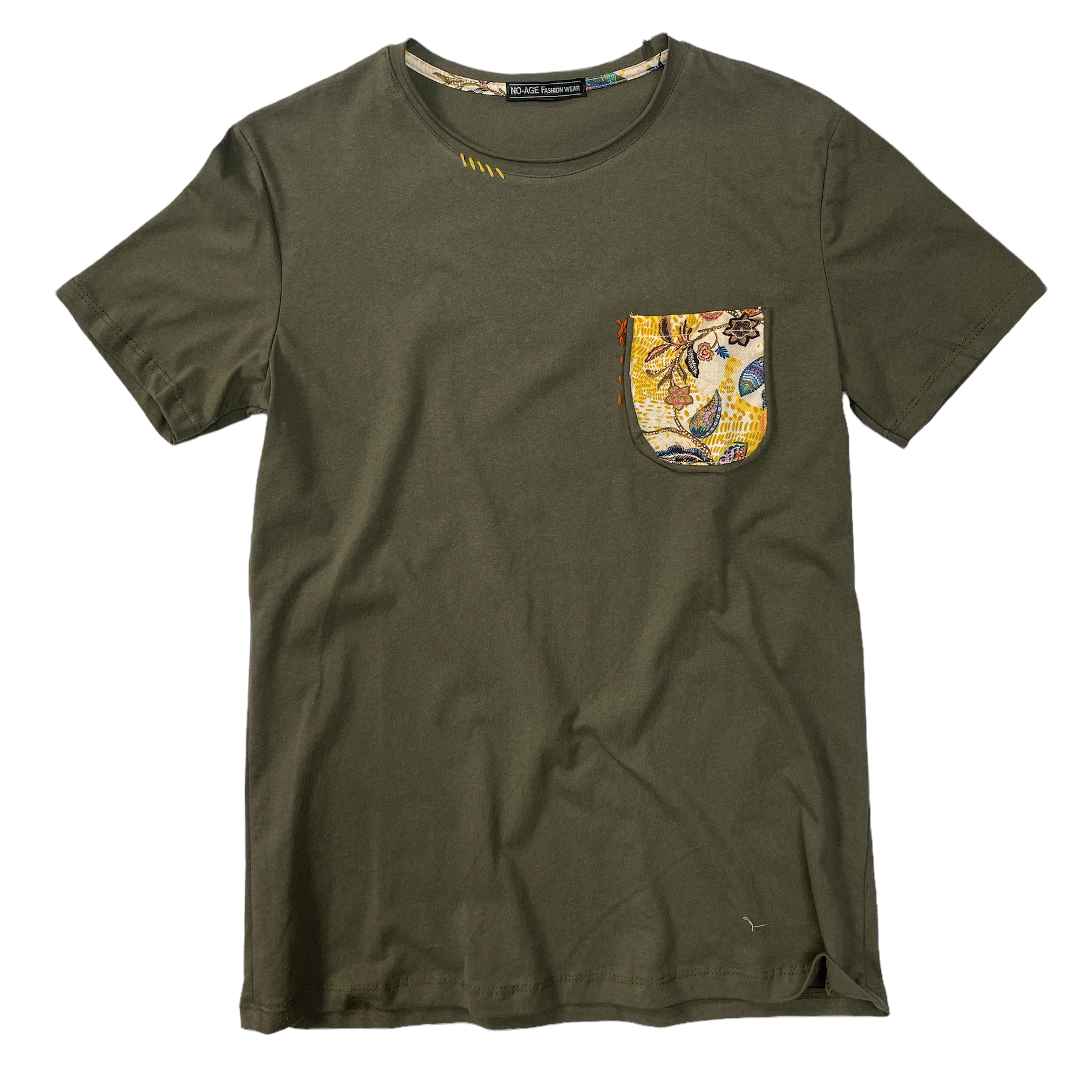 tee shirt homme NO AGE kaki poche