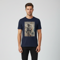 T-shirt regular col rond 100% coton - INDIGO NO AGE