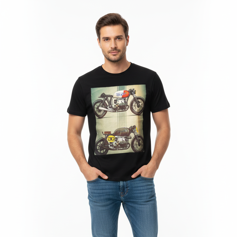 T-shirt regular col rond OLD BIKE
