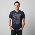 T-shirt regular col rond 100% coton - MARINE NO AGE